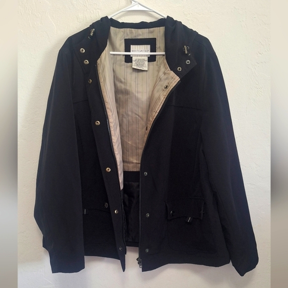 White Stag Full Zip Hooded Black Men's Coat Size 2X - Picture 1 of 5